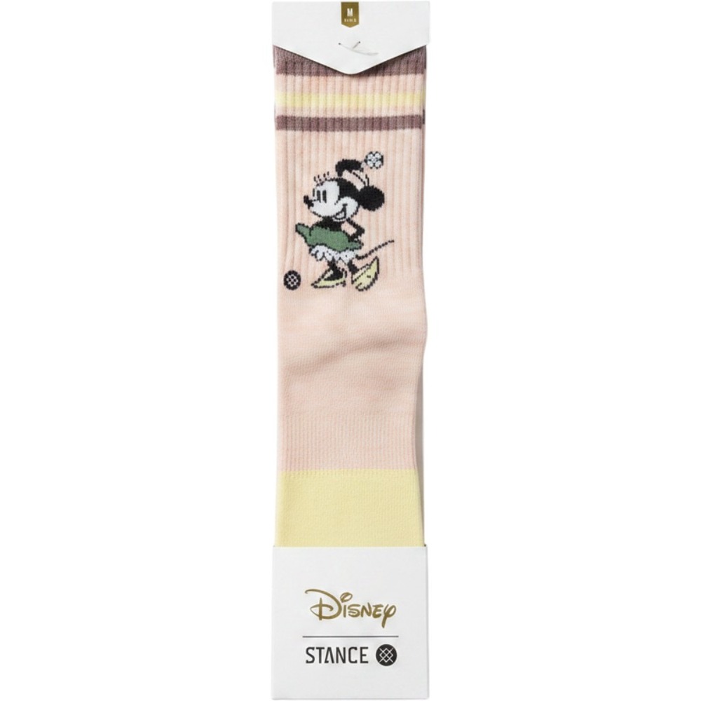 Stance Disney Vintage Minnie Mouse Crew Socks Womens Size M Pink Nostalgia New